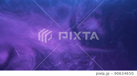 Smoke flow. Magic poison. Blue pink acrylic paint mix. Abstract art background shot on Red Cinema camera 6k. 90634650