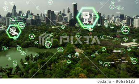 Green city technology shifting towards sustainable alteration concept Green city technology shifting towards sustainable alteration concept 90636132