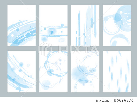 和風　筆タッチ背景 90636570