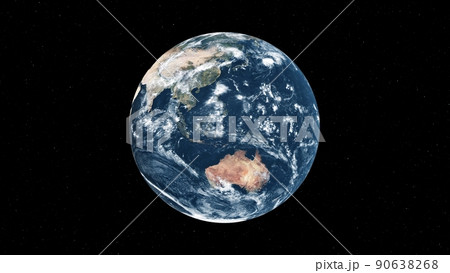 Planet earth with realistic geography surface and orbital 3D cloud atmosphere Planet earth with realistic geography surface and orbital 3D cloud atmosphere 90638268