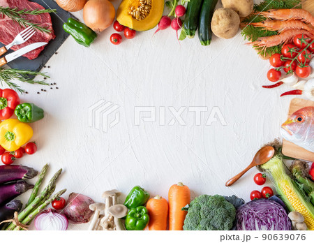 たくさんの新鮮な食材 たくさんの新鮮な食材 90639076