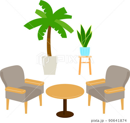 ソファとサイドテーブル、ロビー ソファとサイドテーブル、ロビー 90641874