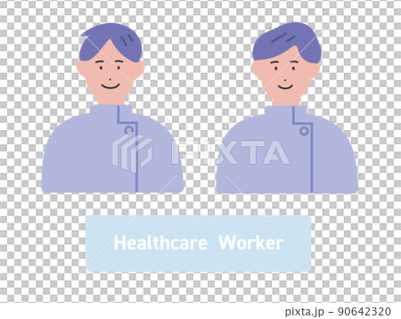 Illustration of a male nurse / healthcare worker Illustration of a male nurse / healthcare worker 90642320
