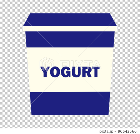 Simple blue and white yogurt pack 90642566
