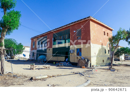 Living Houses and Different Buildings on the Empty Berbera City Streets, Somaliland Living Houses and Different Buildings on the Empty Berbera City Streets, Somaliland 90642671
