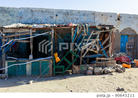 Empty Somalian Squares, Streets and Buildings around of Berbera City, Somaliland Empty Somalian Squares, Streets and Buildings around of Berbera City, Somaliland 90643211