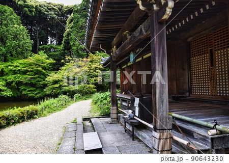 浄瑠璃寺_本堂と池 90643230