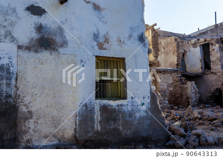 Berbera, Somaliland  Crushed Walls and Abandoned Buildings  on the Streets of Berbera City 90643313