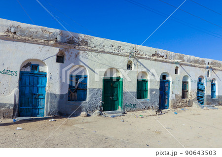 Interesting View to an Old and Ruined Somalian Houses and Building of the Berbera City Interesting View to an Old and Ruined Somalian Houses and Building of the Berbera City 90643503