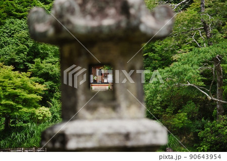 浄瑠璃寺_灯籠からの仏様 90643954