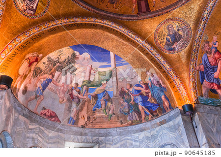 interiors of Saint Mark basilica, Venice, Italy 90645185