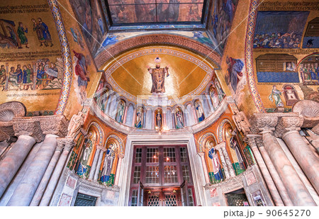 interiors of Saint Mark basilica, Venice, Italy interiors of Saint Mark basilica, Venice, Italy 90645270