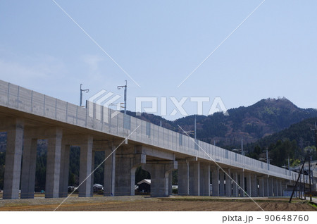 北陸新幹線 延伸工事　 第2福井トンネル入口付近　福井市二上町側　2022年4月 90648760