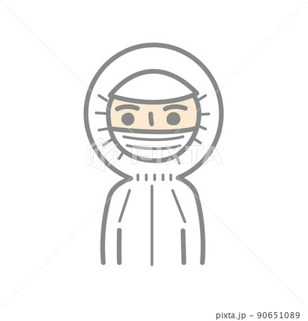 クリーンウェアを着た作業員男性 90651089