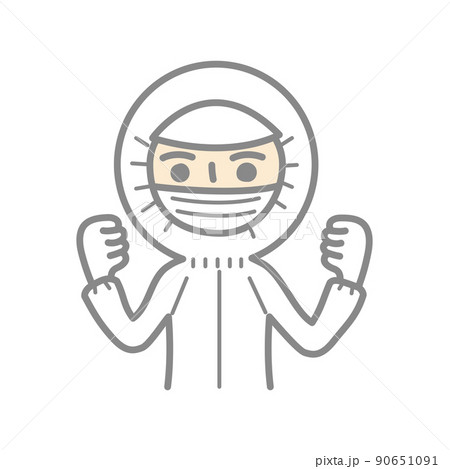 ガッツポーズをする作業員男性 ガッツポーズをする作業員男性 90651091