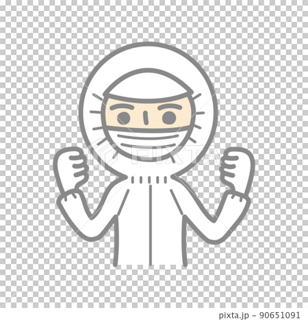 ガッツポーズをする作業員男性 ガッツポーズをする作業員男性 90651091