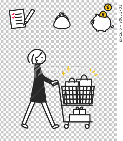 有計劃地購物的女人 90651701