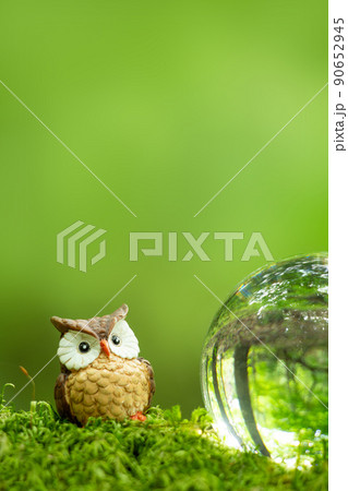 フクロウとガラス玉 フクロウとガラス玉 90652945