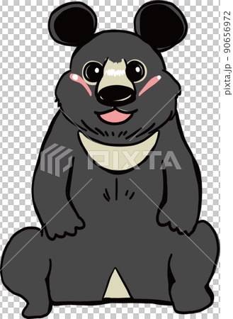 動物園裡的毛絨玩具黑熊 動物園裡的毛絨玩具黑熊 90656972