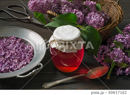 Lilac flowers syrup Lilac flowers syrup 90657162