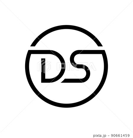 Initial DS Letter Logo Creative Typography Vector Template. Creative Circle Letter DS Logo Design 90661459