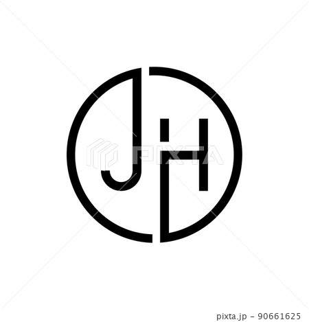 Premium Vector | Jh minimal letter logo design with monogram jh logo