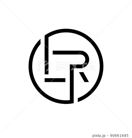 Initial Circle LR letter Logo Design vector Template. Abstract Letter LR logo Design Initial Circle LR letter Logo Design vector Template. Abstract Letter LR logo Design 90661685