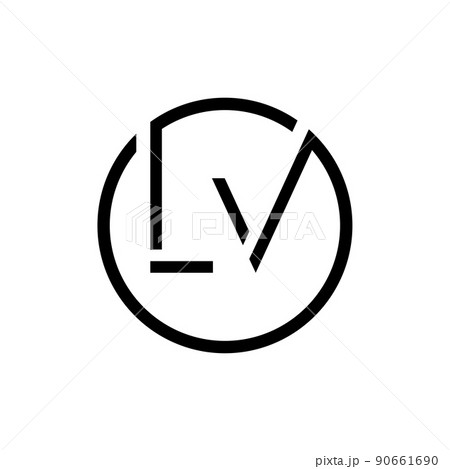 Lv Logo Vector Design Images, Initial Letter Lv Logo Template