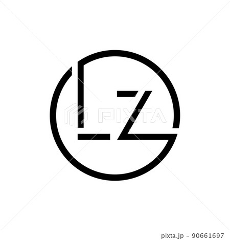 Initial Circle LZ letter Logo Design vector Template. Abstract Letter LZ logo Design 90661697