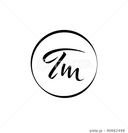 Initial TM letter Logo Design vector Template. Abstract Script Letter TM logo Design 90662498