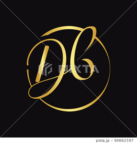 Initial DB Script Letter Type Logo Design With...のイラスト素材 [90662597] - PIXTA