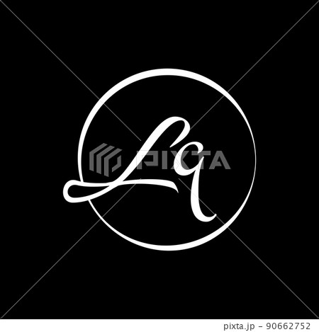 Initial LQ letter Logo Design vector Template. Abstract Script Letter LQ logo Design 90662752