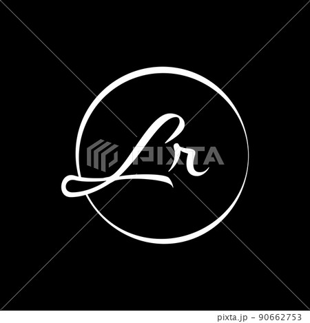 Initial LR letter Logo Design vector Template. Abstract Script Letter LR logo Design 90662753