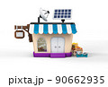 3d rendering of Local farmer produce shop. Clipping path included 90662935