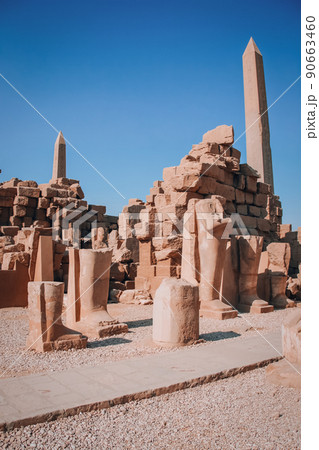 Ruins of the Egyptian Karnak Temple, the largest open-air museum in Luxor 90663460