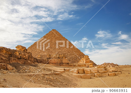 The ancient pyramid of Chefren in Giza, Egypt The ancient pyramid of Chefren in Giza, Egypt 90663931