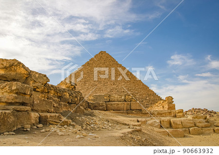 The ancient pyramid of Chefren in Giza, Egypt The ancient pyramid of Chefren in Giza, Egypt 90663932