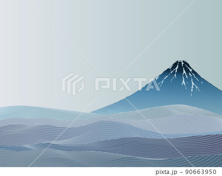波模様　和風背景素材 90663950