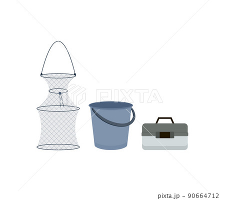 Fishing Sport Equipment, Tackle and Tools Icon 90664712