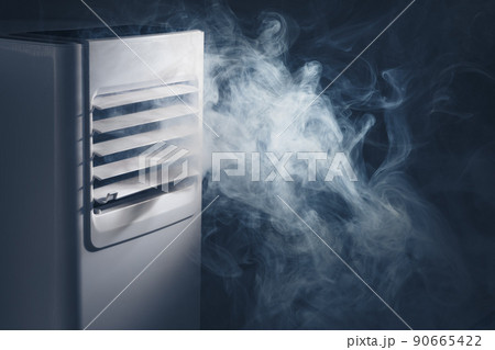 air filtration system removes smoke, close-up view to the air inlet louvers air filtration system removes smoke, close-up view to the air inlet louvers 90665422