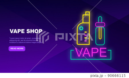 elfbar nachfüll pod läuft aus Vape shop neon sign 1986158 Vector Art at Vecteezy