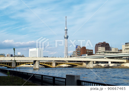 浅草橋方面からスカイツリーを望む風景 浅草橋方面からスカイツリーを望む風景 90667465
