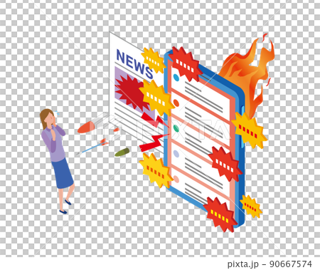 Image illustration of false accusation on SNS 90667574