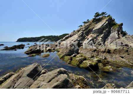 友ヶ島(虎島)から沖ノ島を望む 【和歌山県和歌山市】 友ヶ島(虎島)から沖ノ島を望む 【和歌山県和歌山市】 90667711