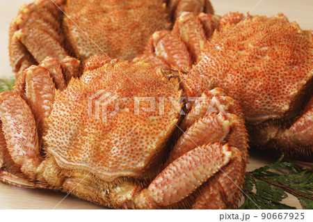 北海道近海産の大サイズのボイル毛蟹 北海道近海産の大サイズのボイル毛蟹 90667925