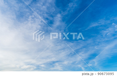 beautiful airatmosphere bright blue sky background abstract clear texture with white clouds. 90673095