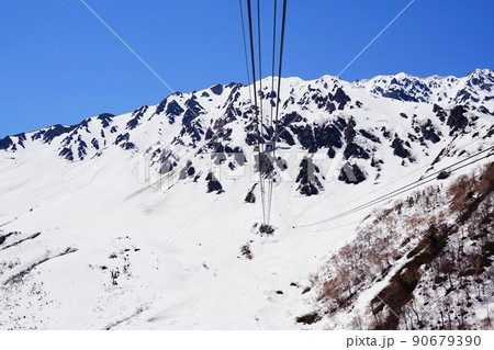 5月の立山黒部アルペンルート 立山ロープウェイ 5月の立山黒部アルペンルート 立山ロープウェイ 90679390