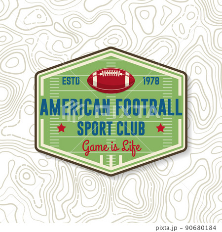 American football or rugby club embroidery patch Vector Image