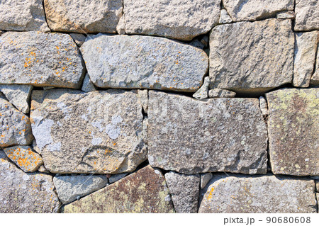 城の石垣背景「赤穂城跡」 城の石垣背景「赤穂城跡」 90680608