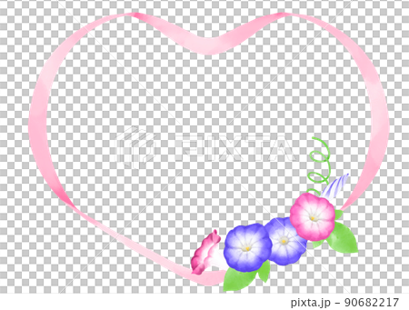 Decorative material using watercolor morning glory illustrations Decorative material using watercolor morning glory illustrations 90682217
